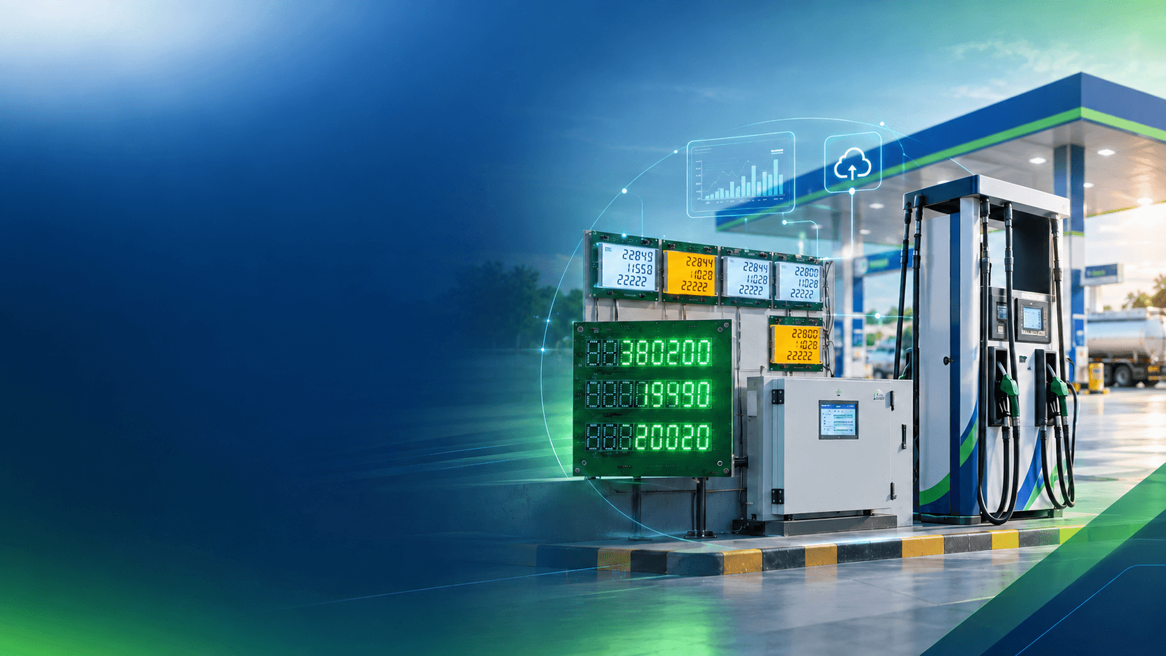 Trạm xăng dầu được trang bị thiết bị của Ánh Sáng Toàn Cầu